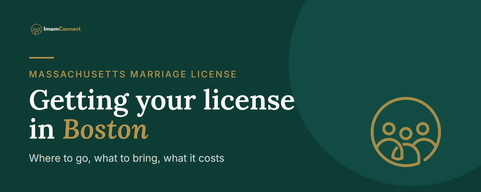 Marriage license in Boston, Massachusetts