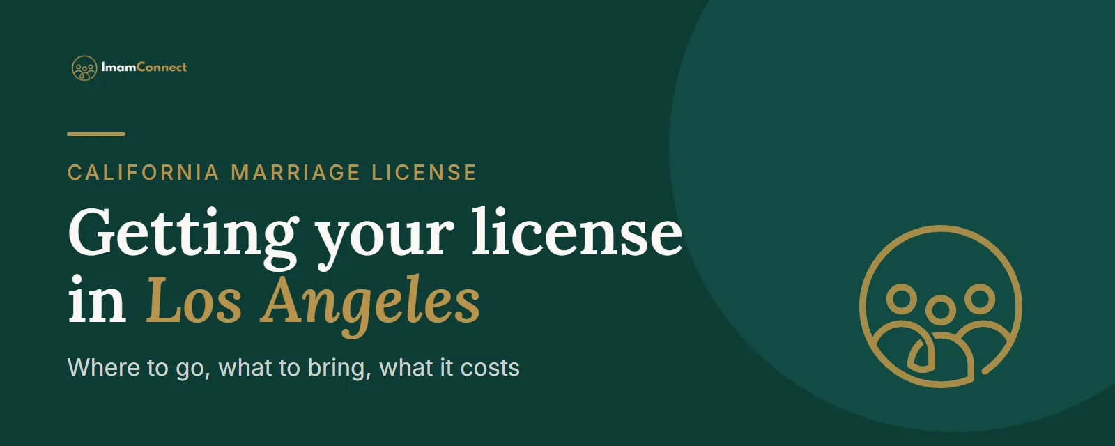 Marriage license in Los Angeles, California