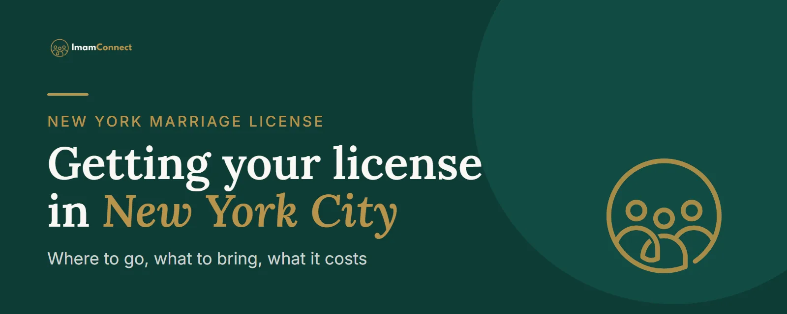 Marriage license in New York City, New York